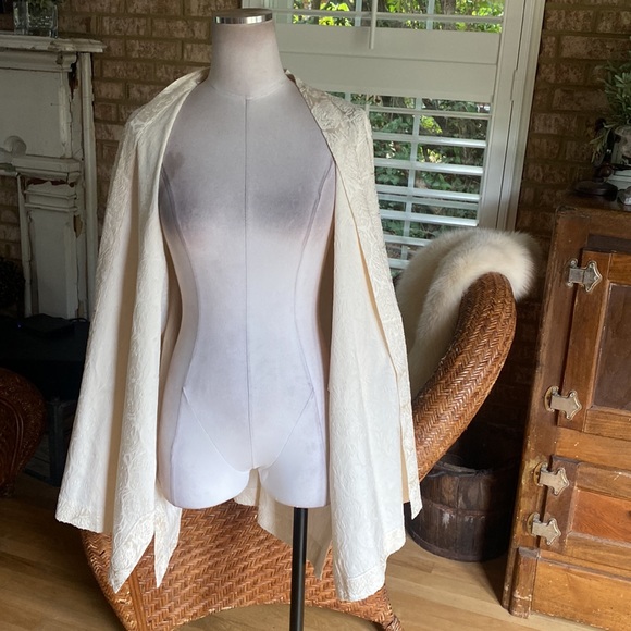 ESKANDAR NEIMAN MARCUS TEXTURED OPEN FRONT CARDIGAN SILK BLEND CARDIGAN - Picture 6 of 9